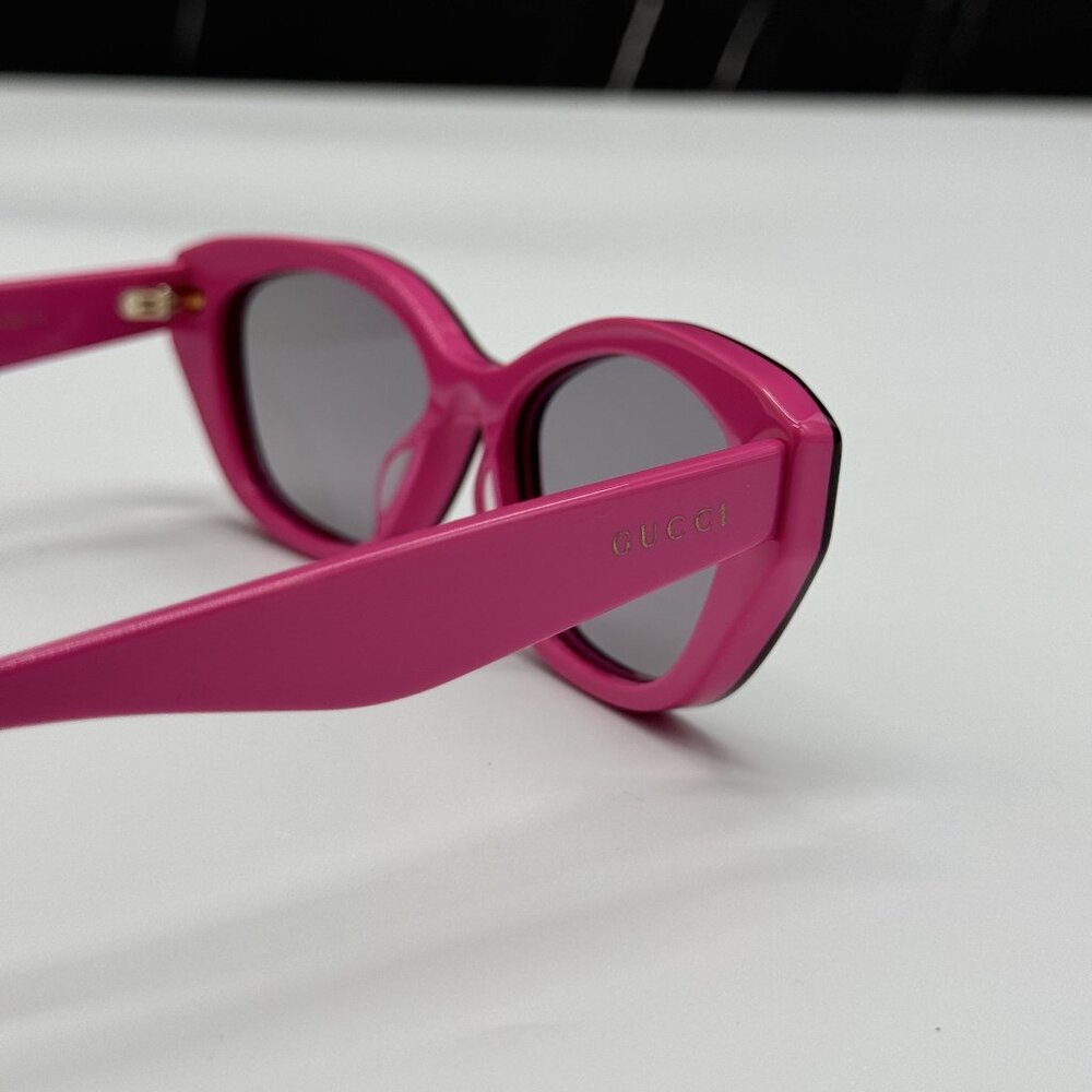 NEW GUCCI GG1638S 003 BURGUNDY FUCHSIA CAT EYE WOMEN SUNGLASSES - Picture 7 of 13